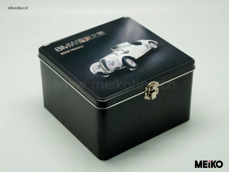 metal tin square can