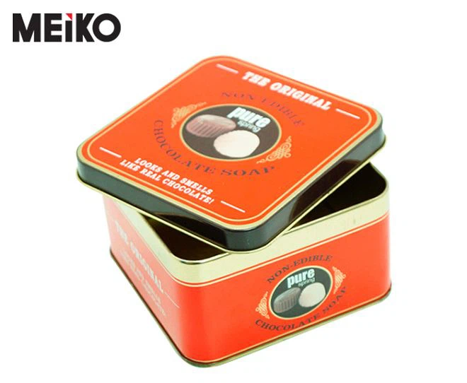 Square Tea Caddy Tin Boxes