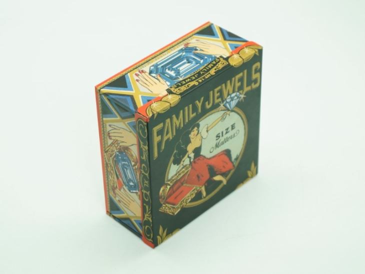 Square Hinged Tin Box With Straight Edge