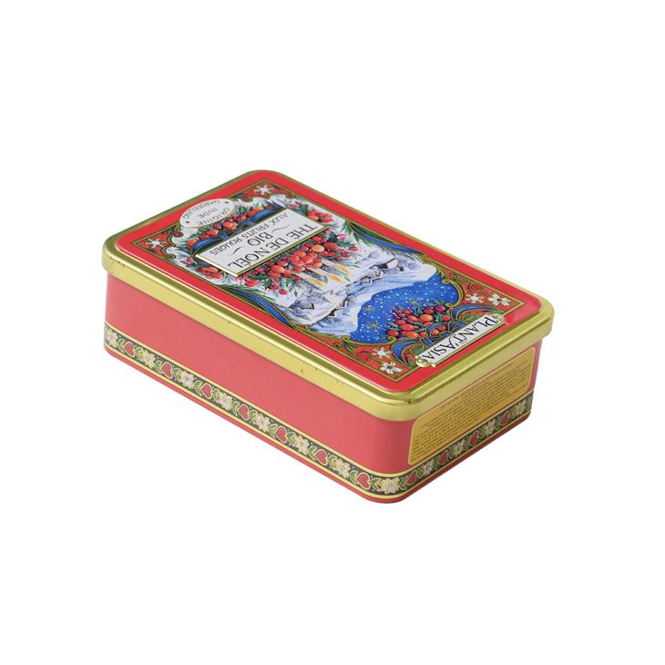 197mm pikkus ristkülikukujuline värvikas küpsise Tin Box